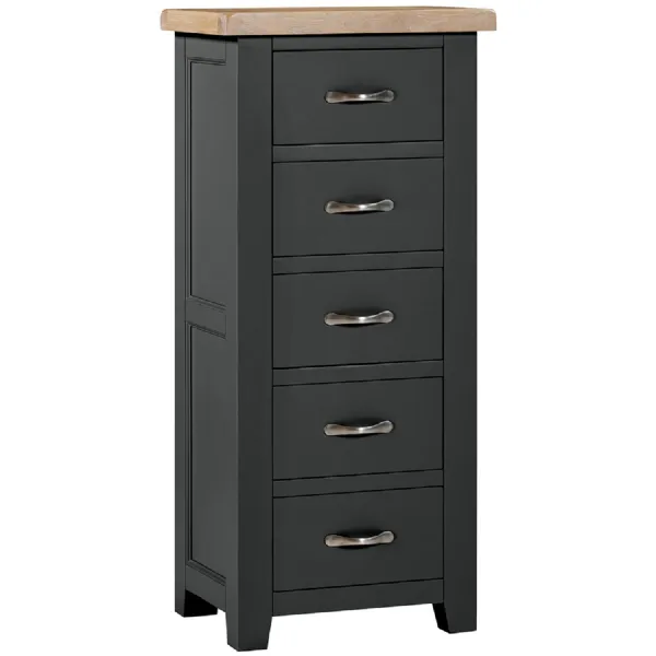 5 Drawer Tall Chest (WPT002 RAVEN)