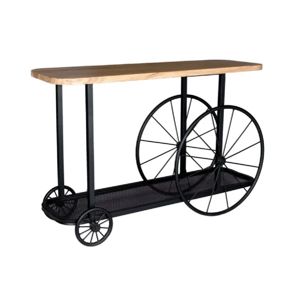 Craft Wheel Console Table
