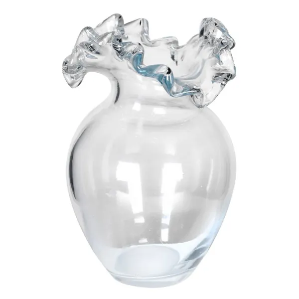 Frill Top Glass Bud Vase