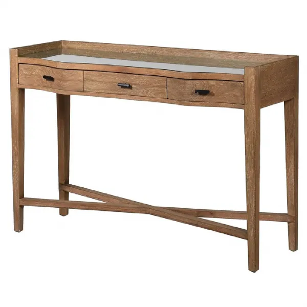 3 Drawer Glass Top Desk