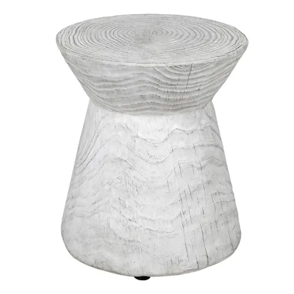 White Wood Effect Eco Stool