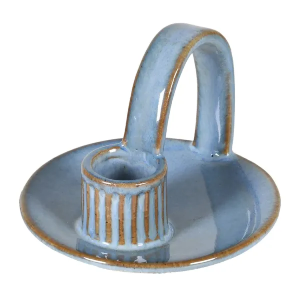 Blue Ceramic Candle Holder