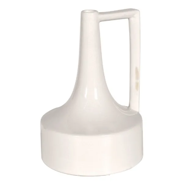 White Crackle Effect Jug Vase with Handle