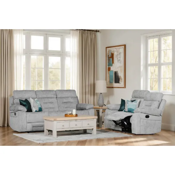 Wilbur 2 Seater Manual Recliner Grey