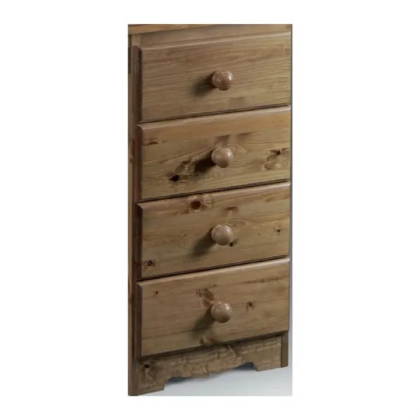 Solid Pine and Painted 4 Drawer Bedside Chest