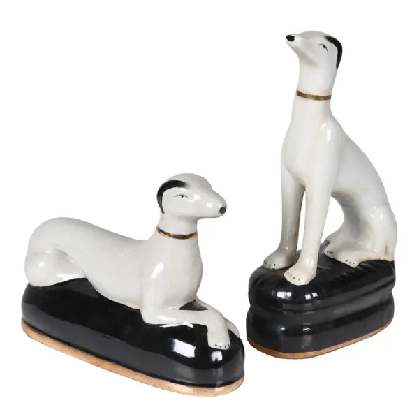 Set of 2 Whippet Dogs