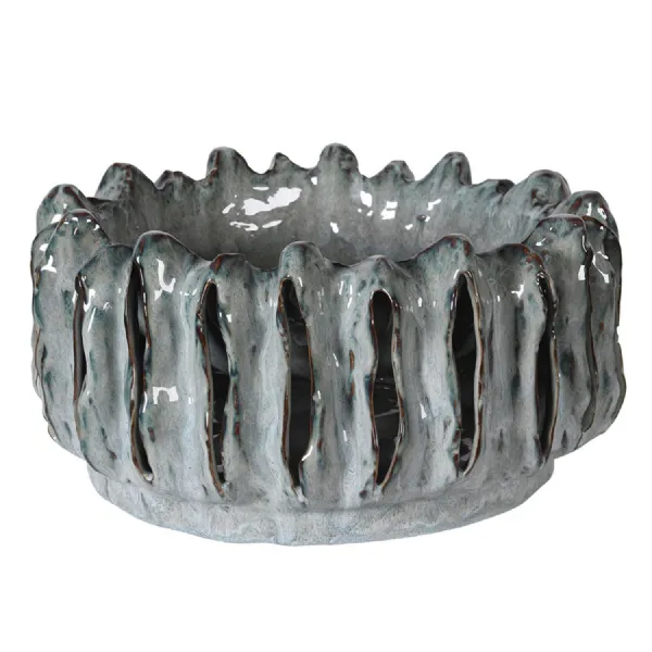 Green Glazed Ceramic Bowl
