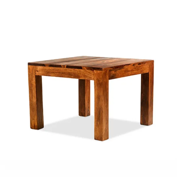 Colonial Style Natural Sheesham Small Square Coffee Table