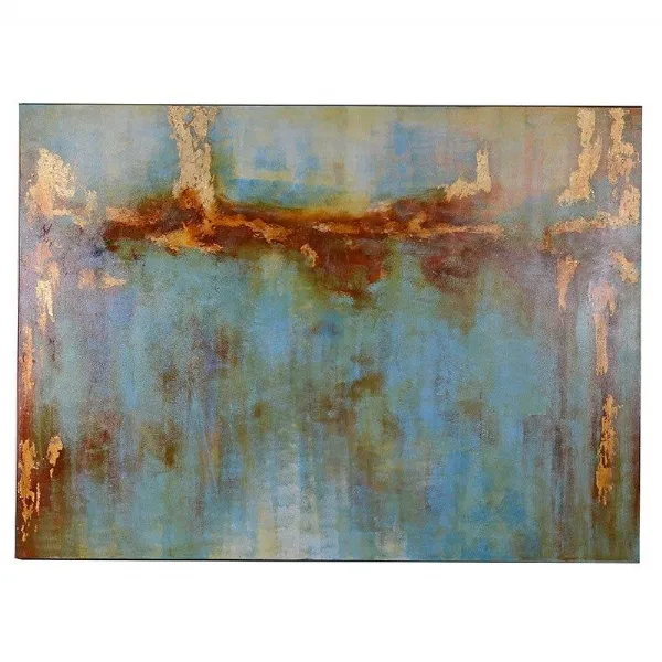 Blues And Golds Abstract