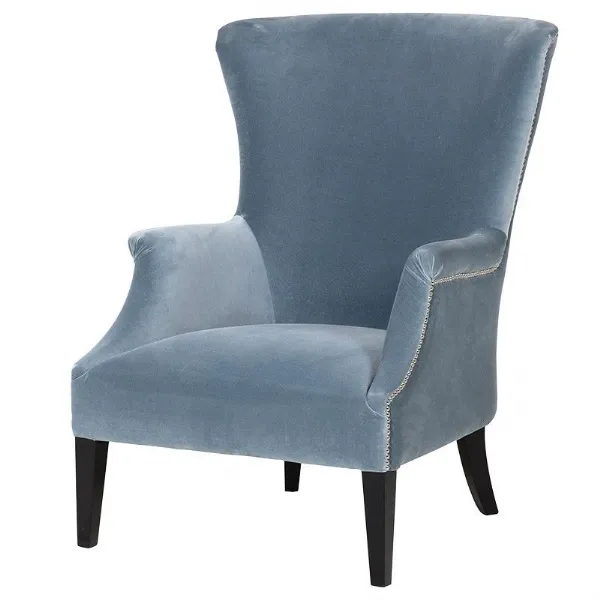 Blue Studded Salon Chair