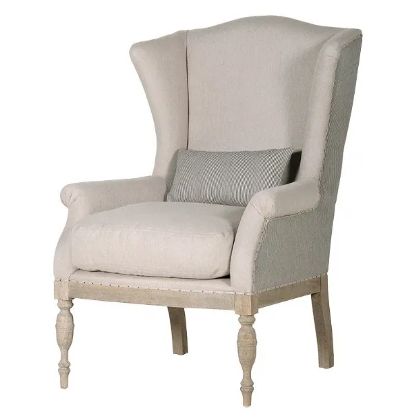 Plain Stripe Salon Chair With Grey Back