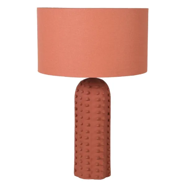 Terracotta Bobble Table Lamp with Shade