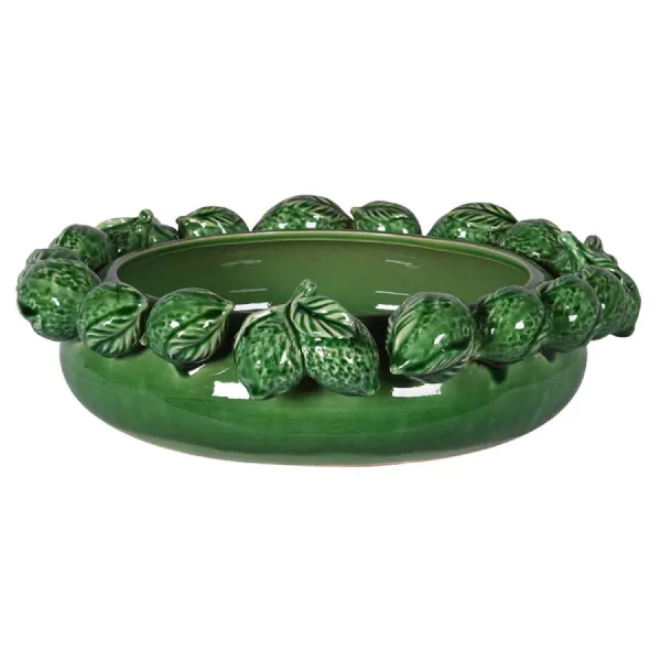 Green Lemon Ceramic Bowl