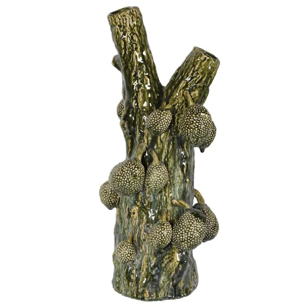 Green Breadfruit Vase