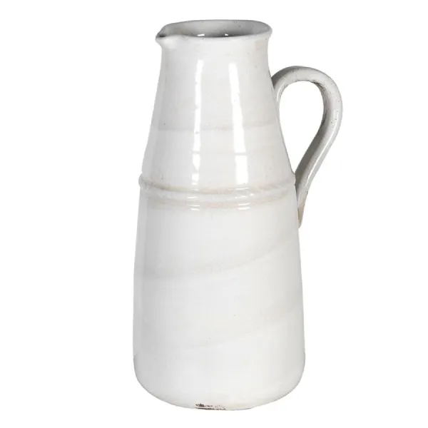 Cream Distressed Ceramic Jug
