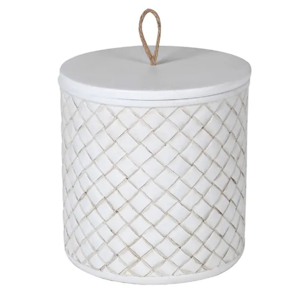 Tall Lattice Lidded Jar