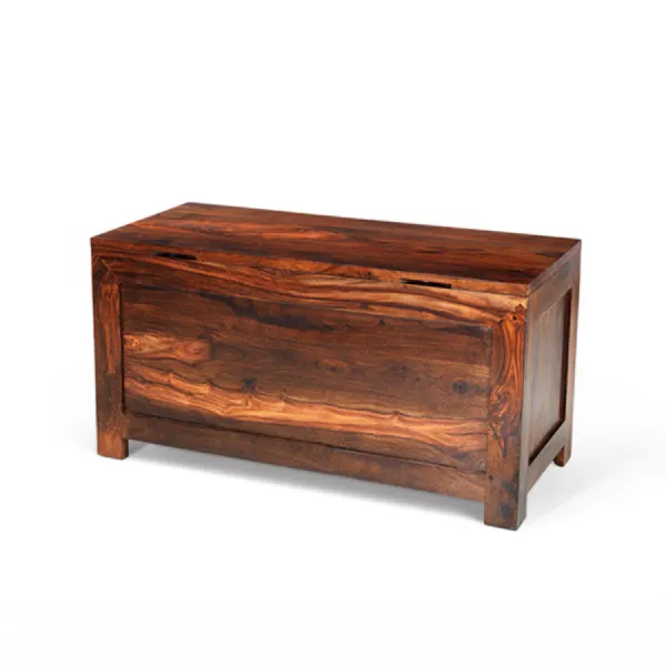 Modern Style Solid Sheesham Wood Blanket Box
