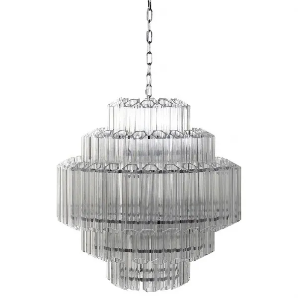 Wide Crystal Chandelier