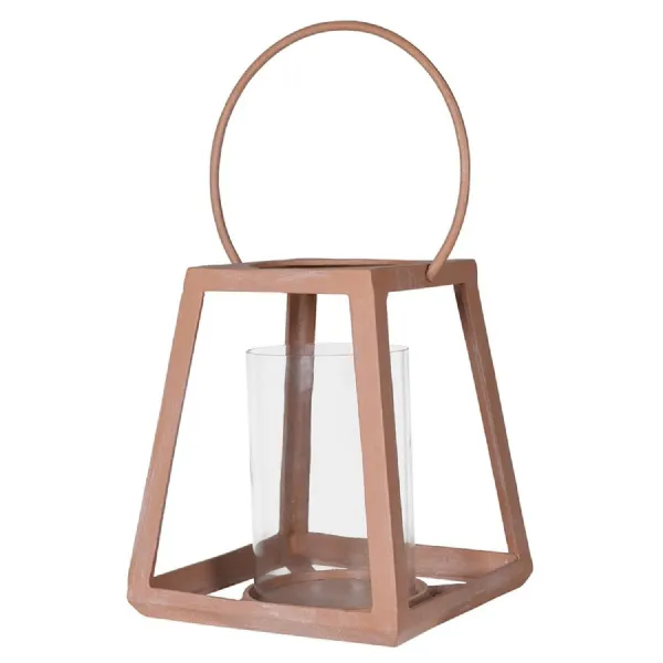 Hand Forged Terracotta Lantern Hurricane