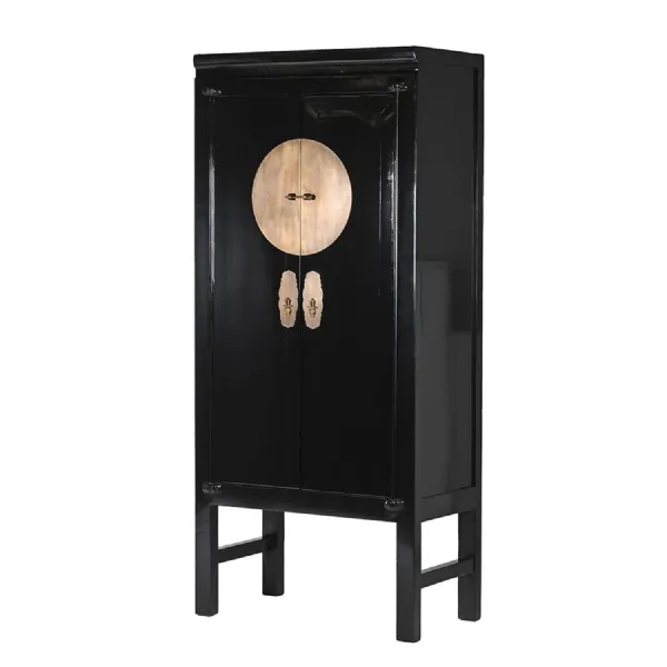 Shanxi Black Tall 2 Door Cabinet