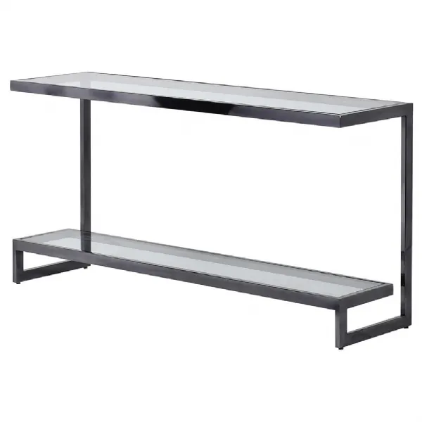 Black Nickle Console Table