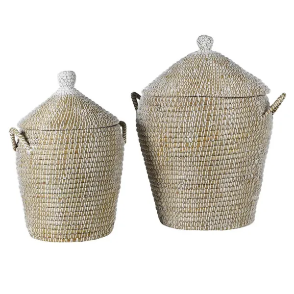 Set of 2 Lidded Baskets