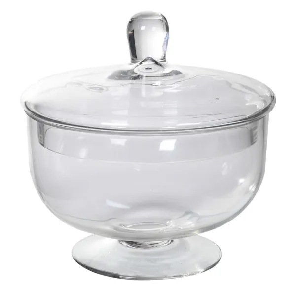 Squat Glass Lidded Jar