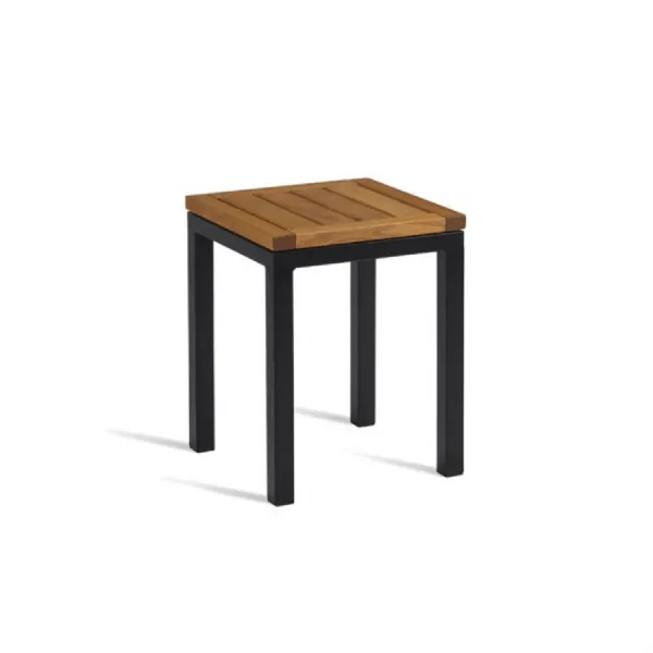 Outdoor Low Wooden Top Stool