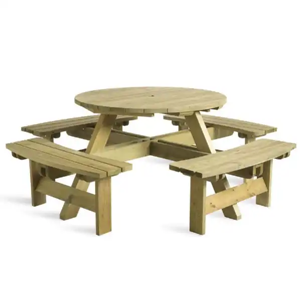 Royal 8 Seater Round Picnic Bench Set