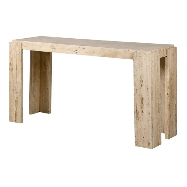 Santiago Travertine Marble Console Table