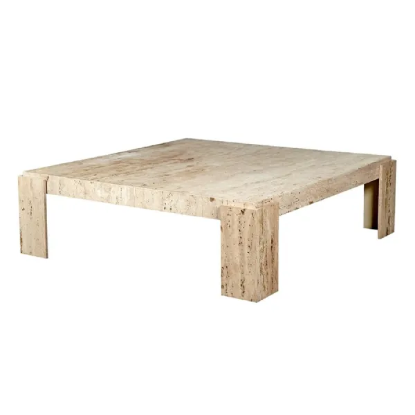 Santiago Travertine Marble Coffee Table