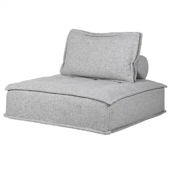 Floor Cushion Grey Lounge Chair Square With Pillow