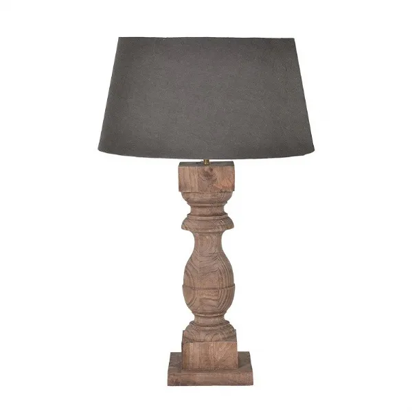 Weathered Wooden Lamp With Shd