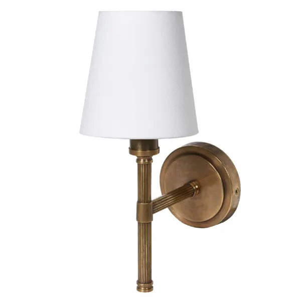 Hand Rubbed Brass Wall Light
