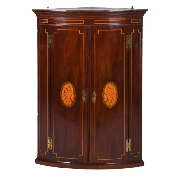 Inlaid Corner Cupboard