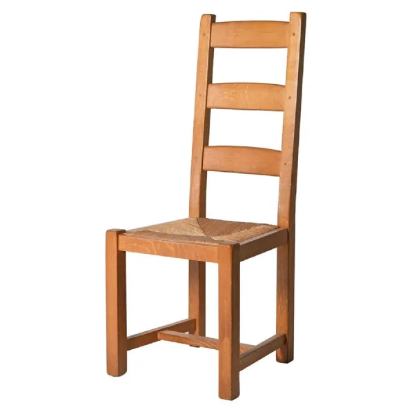10 Oak Ladder Back Chairs