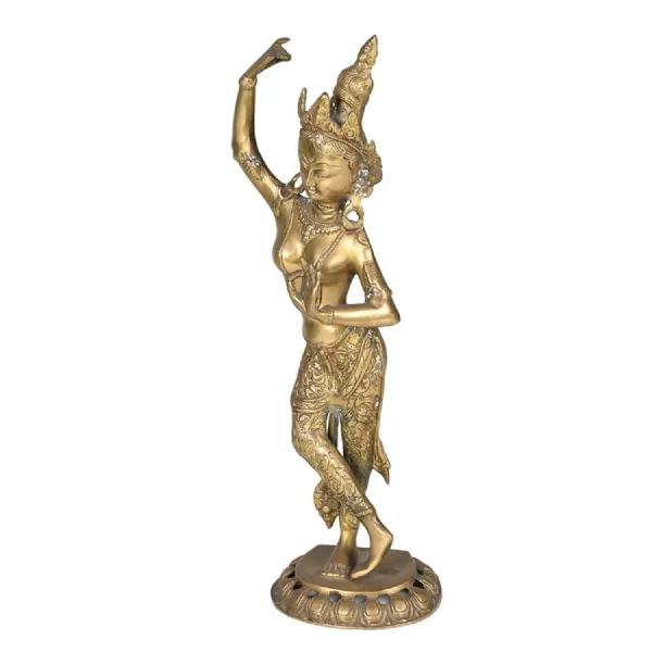 Tibetan Brass Lady Figure
