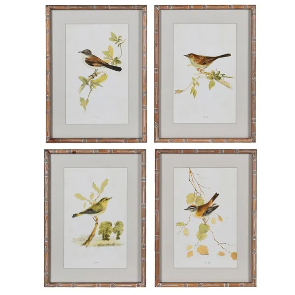 Set of 4 Sparrow Wall Art