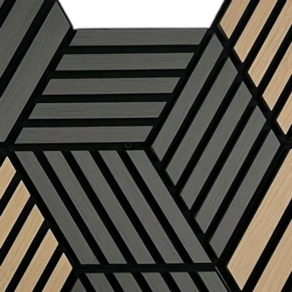 Decorative Dark Grey Acoustic Wall Panels Set of 24