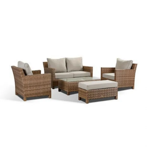 Santa Fe Luxury Rattan 5 Piece Sofa Set