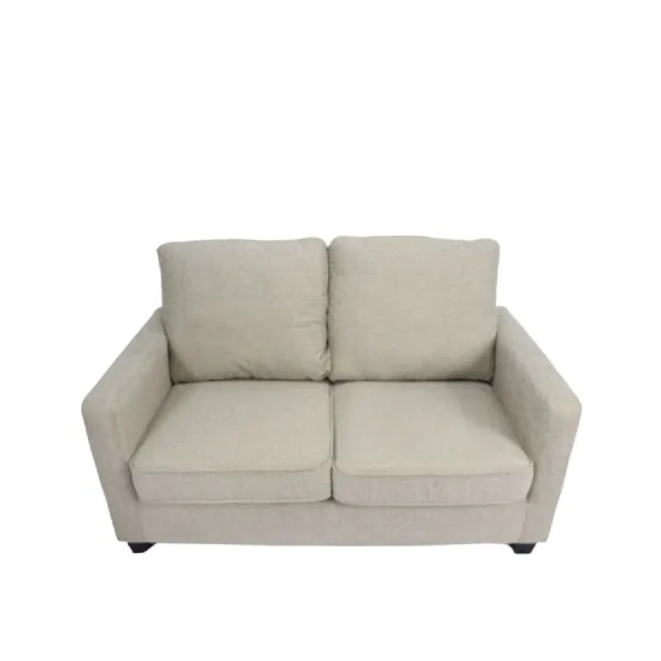 Modern Beige Fabric 2 Seater Sofa in a Box Design