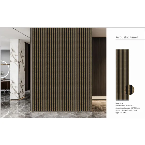 Wall Panel 013b Ps Gold And Brown Acoustic 240cm (1 Pack 4pcs)