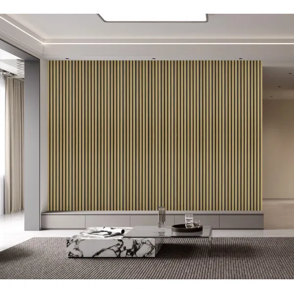Set of 12 Modern Oak Seamless PVC Wall Panels 240cm