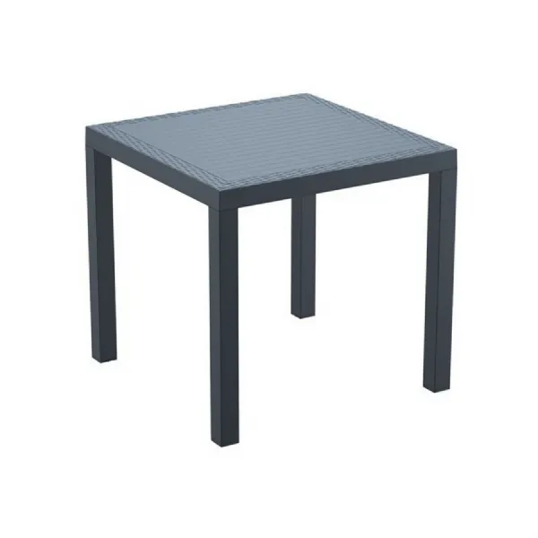 All Weather 80cm Square Dining Table Dark Grey