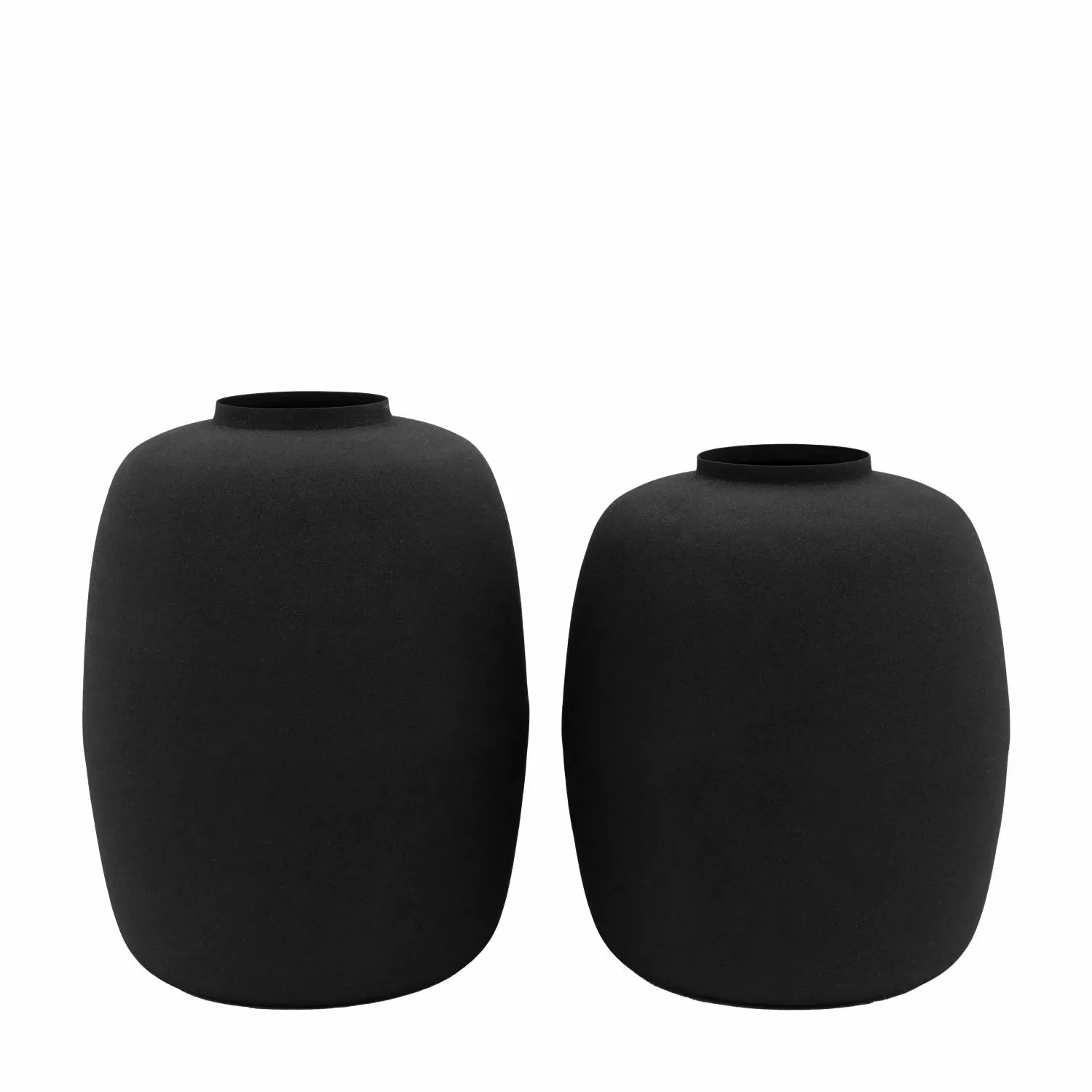 Vase Black Set of 2 Vase Black Set of 2