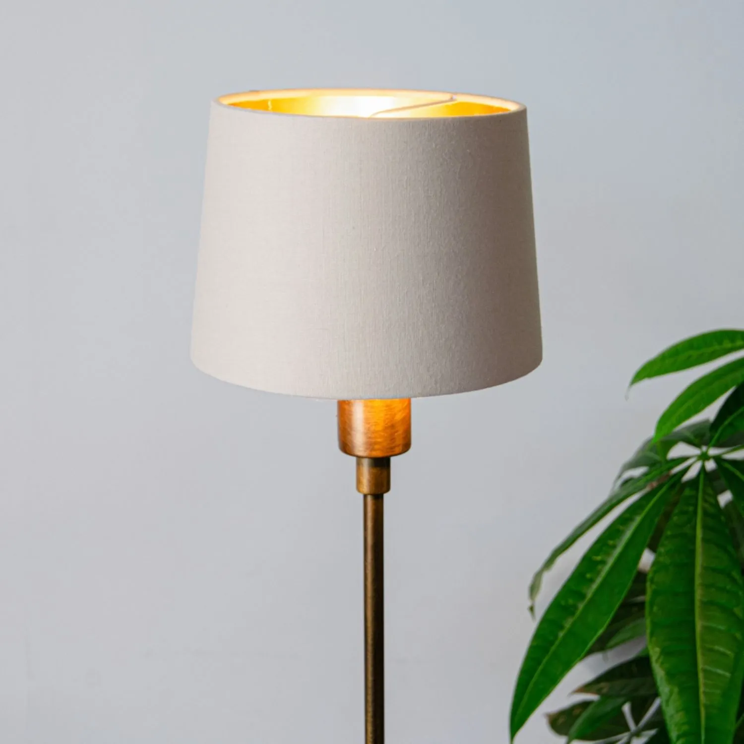 Soft Latte Shade With Gold Lining 15cm Clip Soft Latte Shade With Gold Lining 15cm Clip