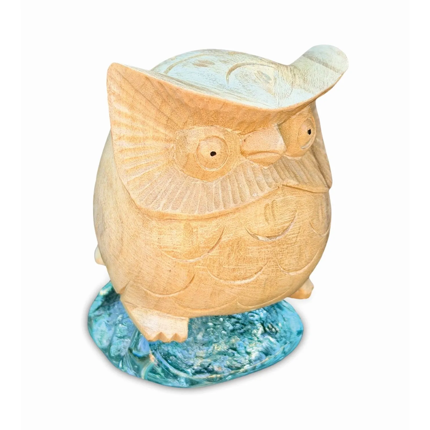 Owl On Glass 10cm Owl On Glass 10cm