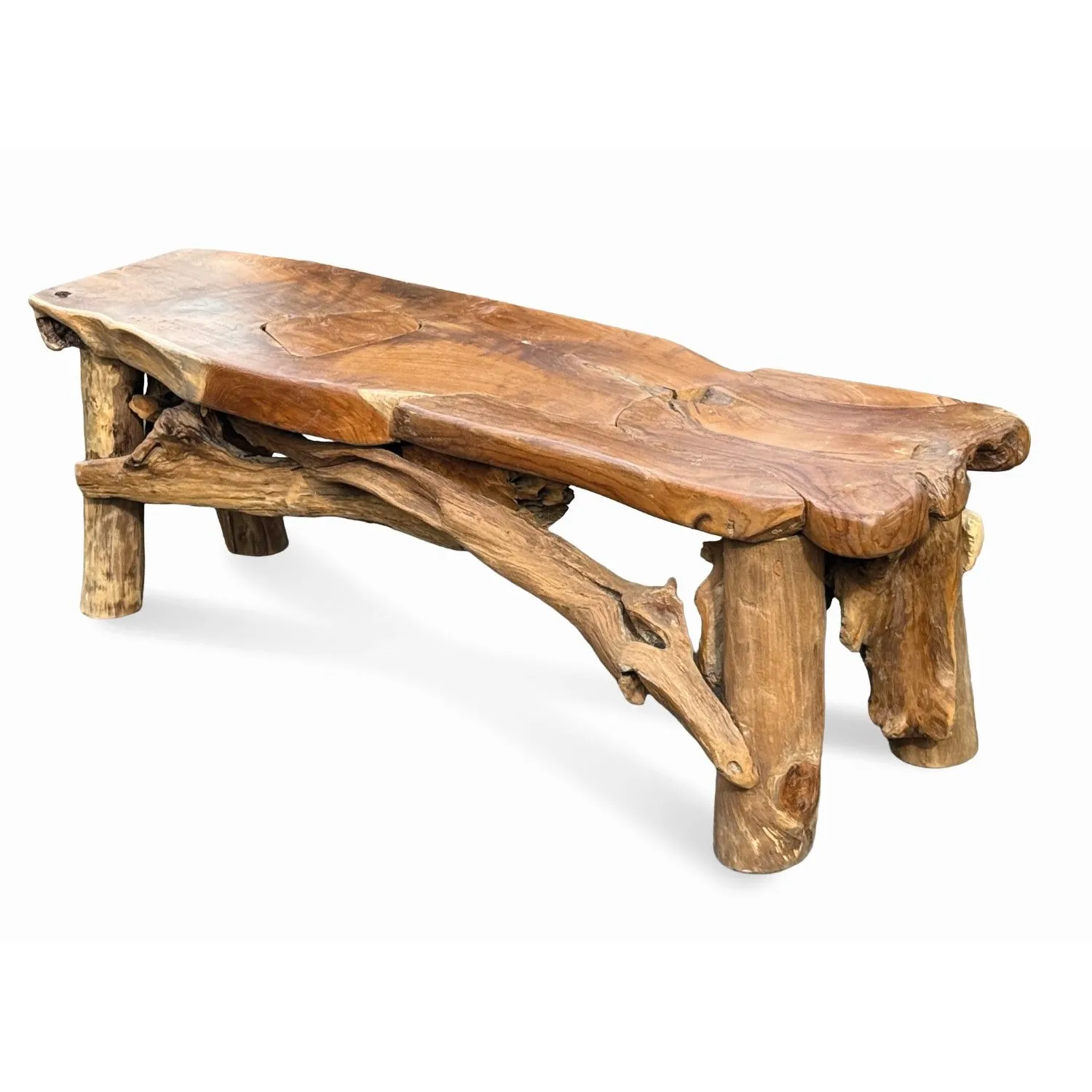 Flintstone No Back Teak Bench 150cm Flintstone No Back Teak Bench 150cm