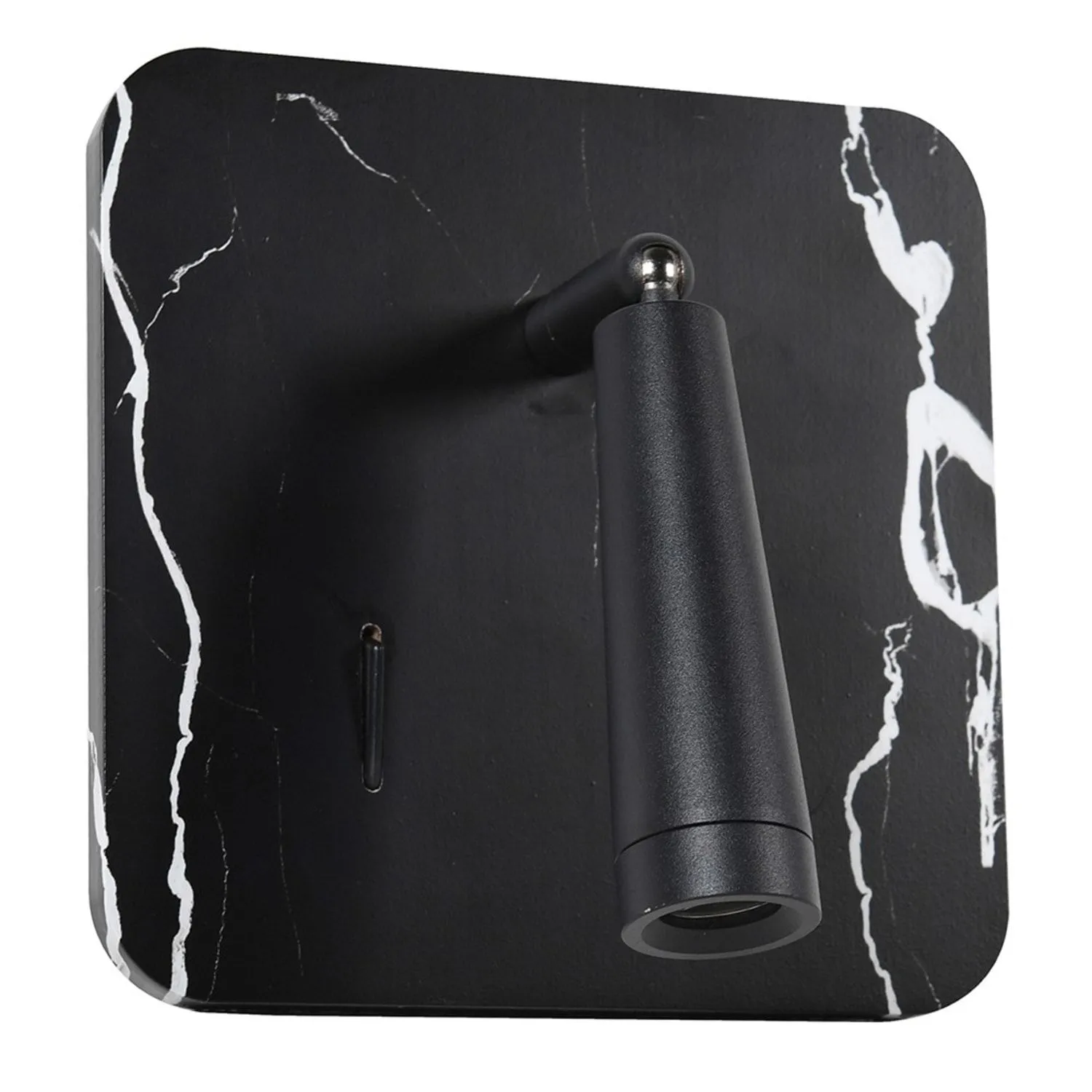 Black Marble Effect Wall Light with Usb Port Black Marble Effect Wall Light with Usb Port