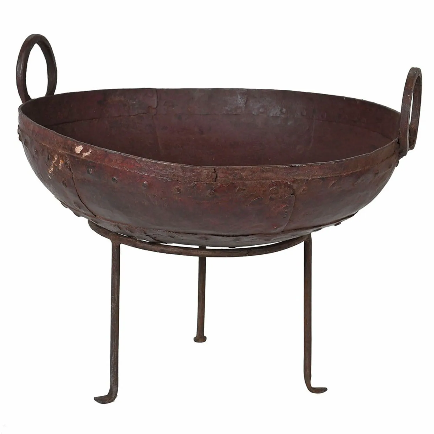 45cm Iron Kadai Fire Pit On Stand 45cm Iron Kadai Fire Pit On Stand
